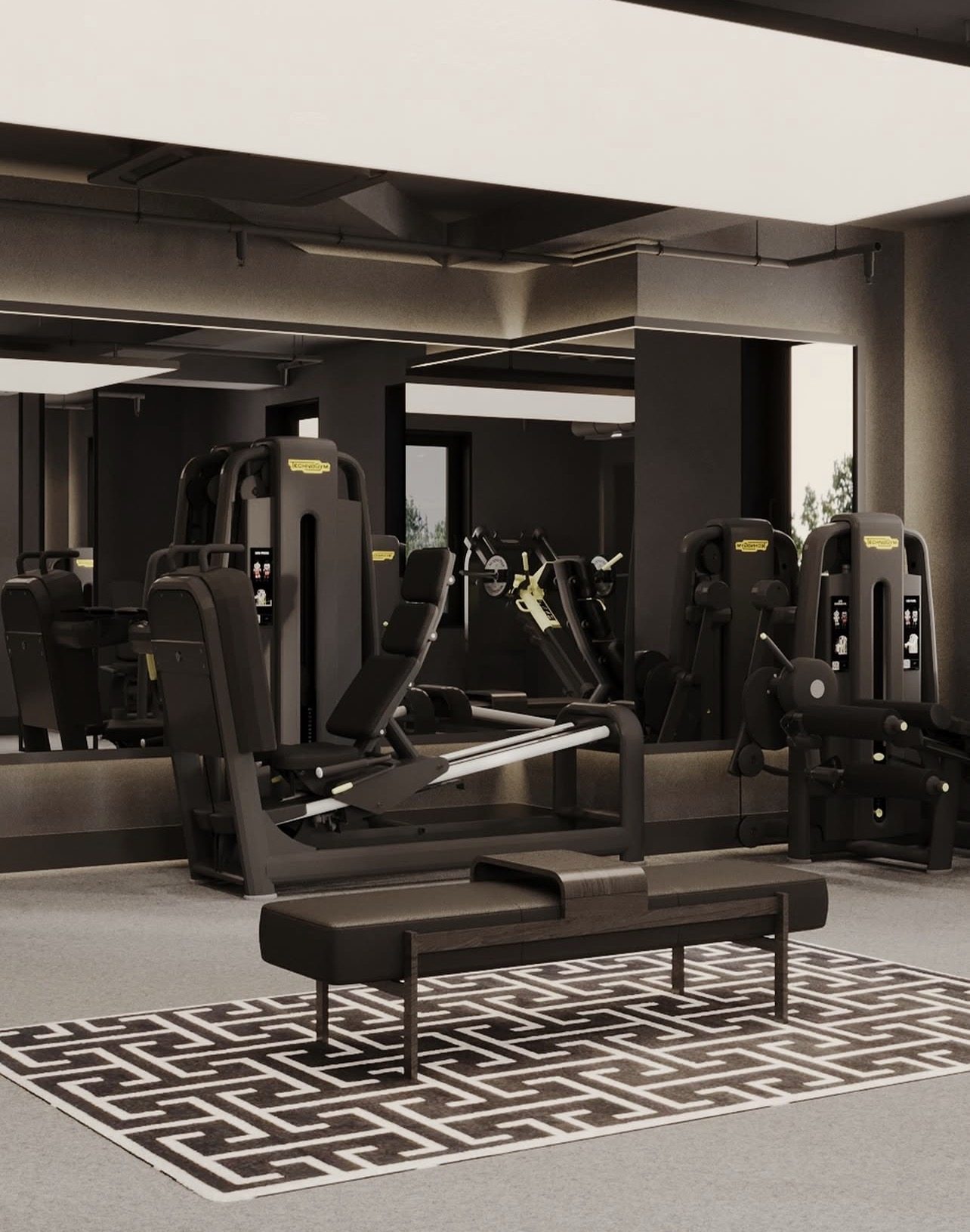 The gym floor at Socity Club Suadiye